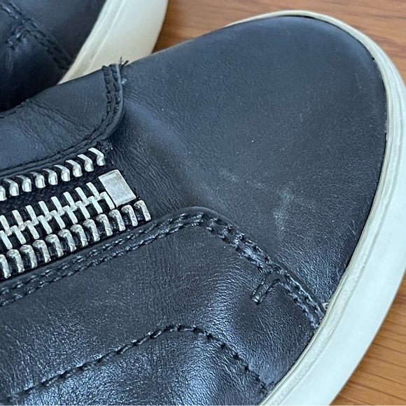 Frye Women’s Lena Zip Up Leather High Top Sneakers Black Size 9 - Picture 10 of 16